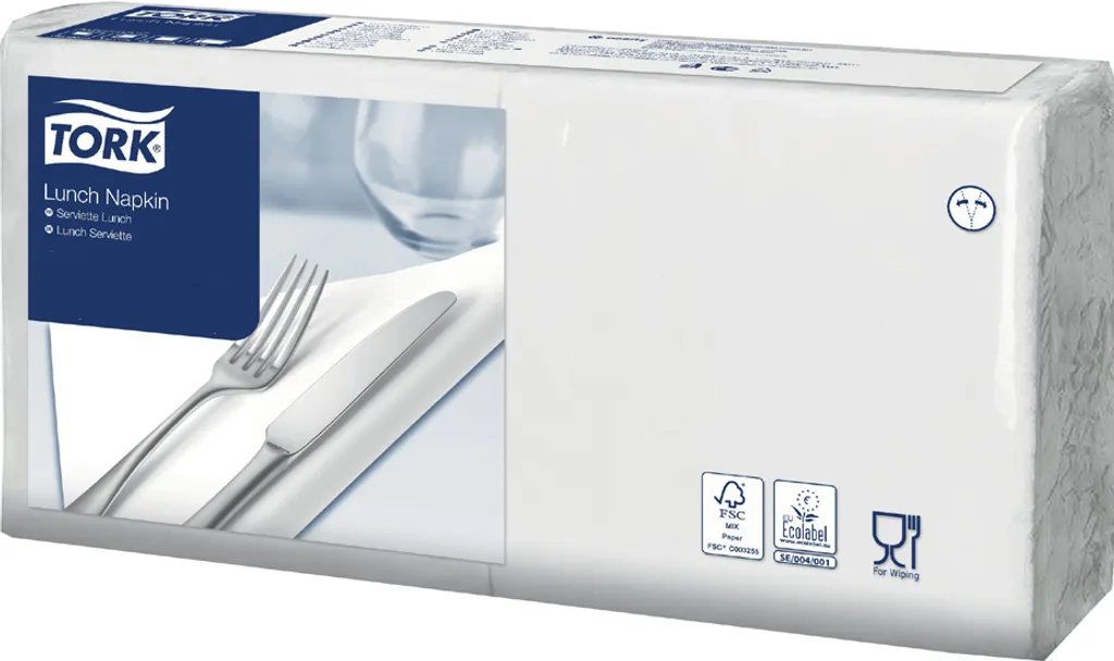 Serviettes en Papier Jetables Blanches Tork pour Distributeur Pro