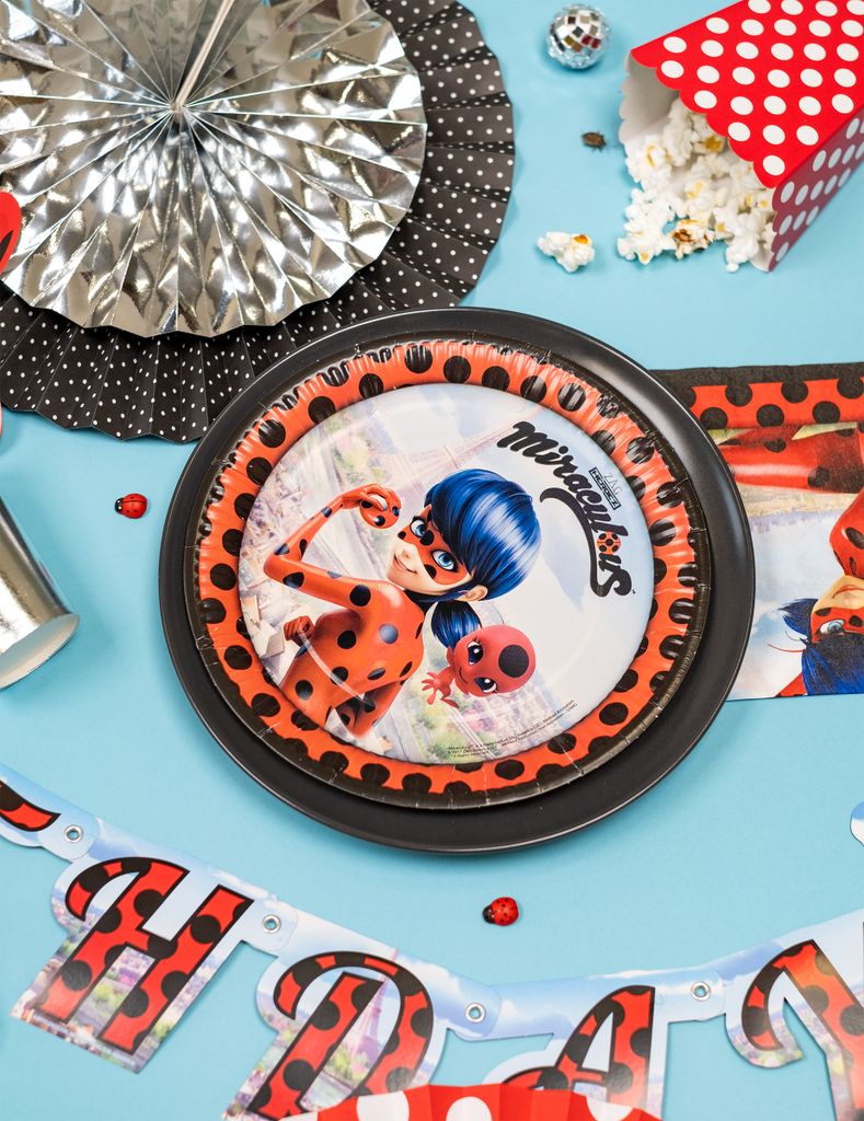 Amscan Marienkäfer-Papierteller – 8 Stück, 23 Cm, Bunt, Für Kindergeburtstag & Partys