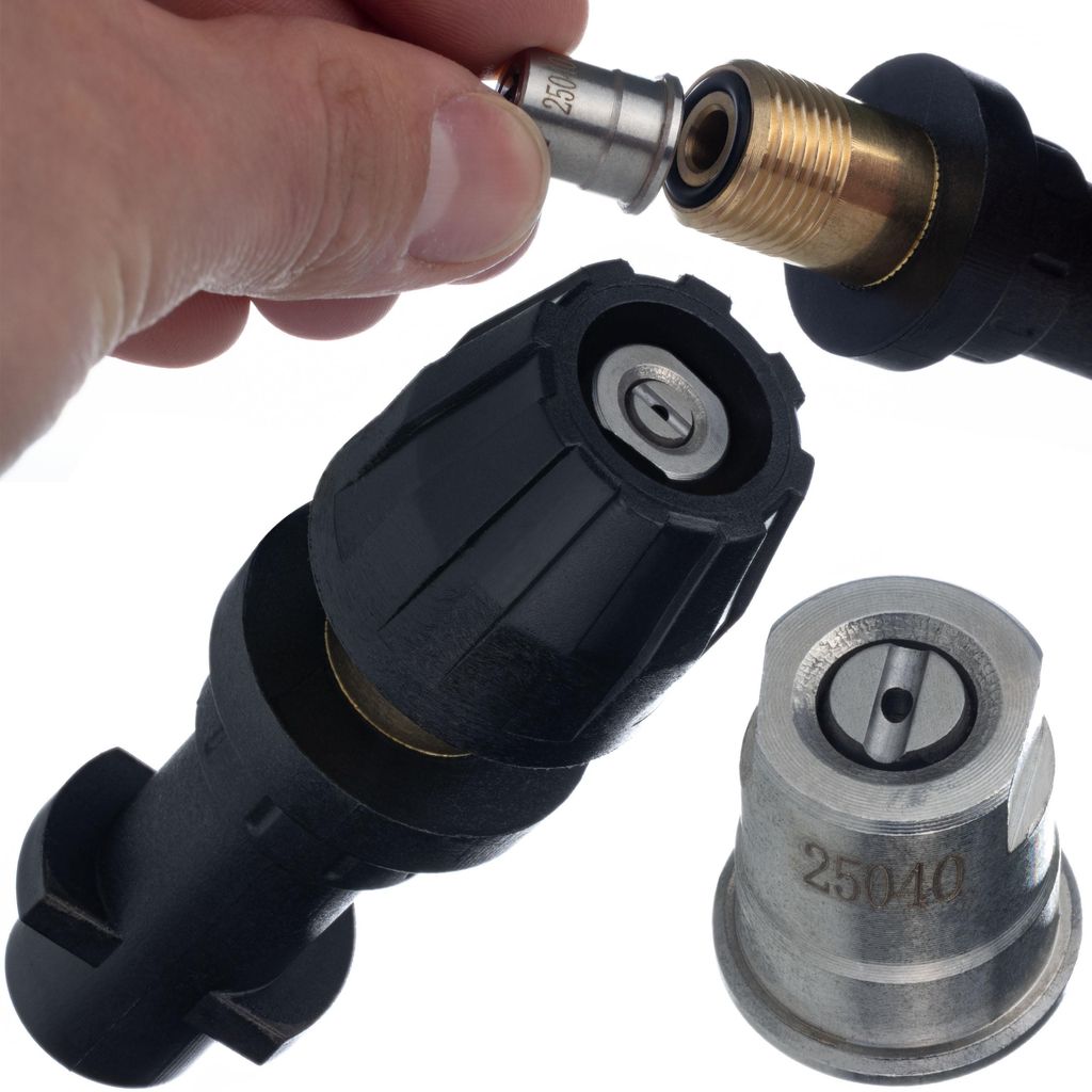 Rosfix Mini-Lanze – Flachstrahldüse | 10 cm Länge, 160 bar, 60°C | Bayonet-Anschluss, kompatibel mit Karcher K2-K7 | Universelle Anwendung