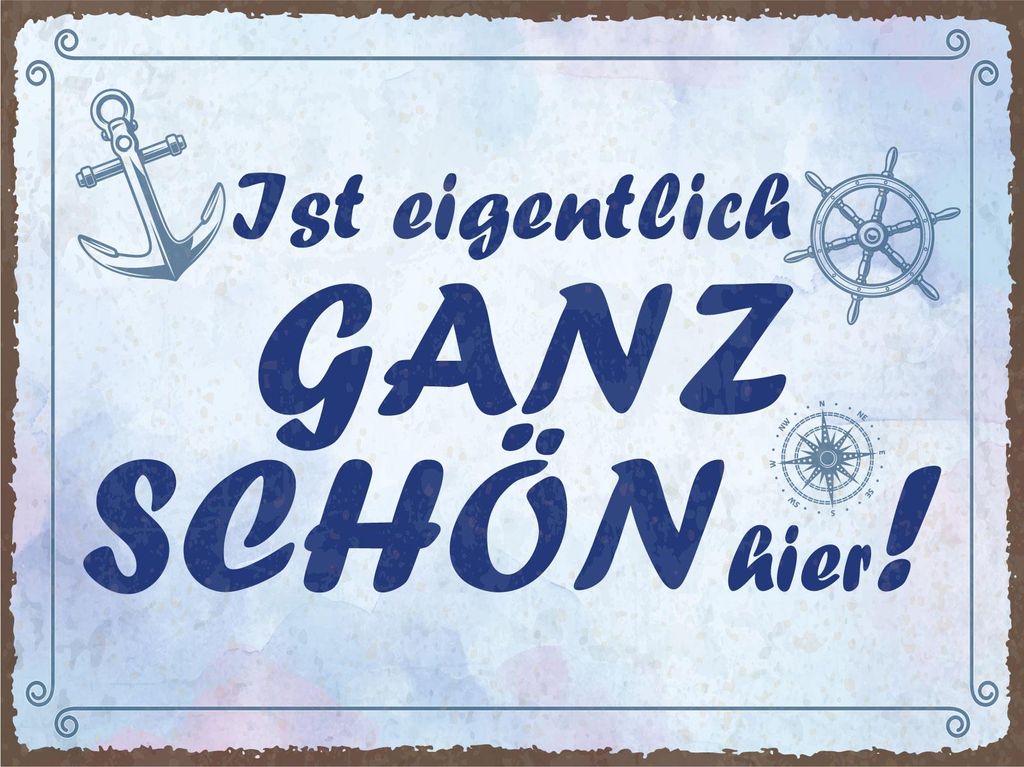 vianmo Blechschild 30x40 cm Ist eigentlich ganz schön hier