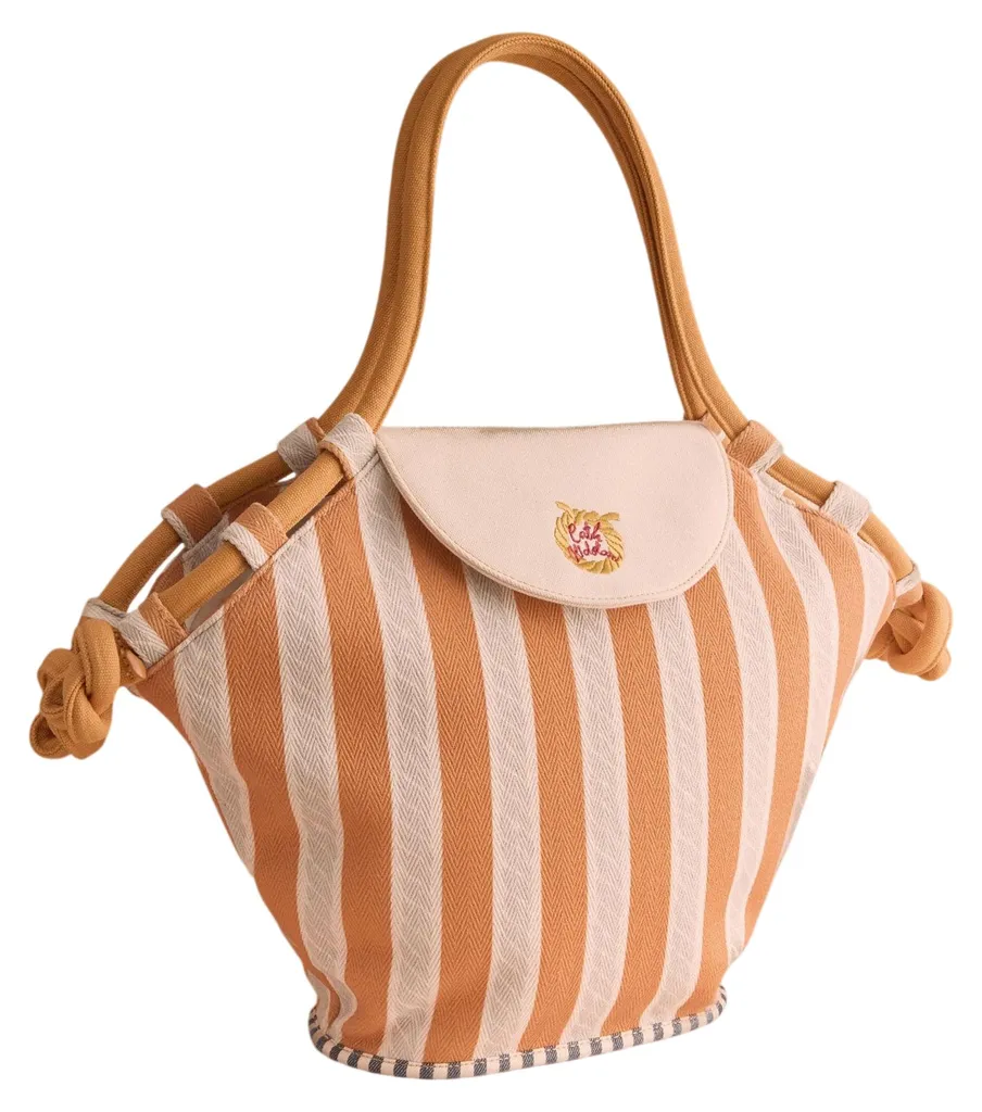 Sac à bandoulière Cath Kidston nœuds de corde rayures jaune ocre CT211
