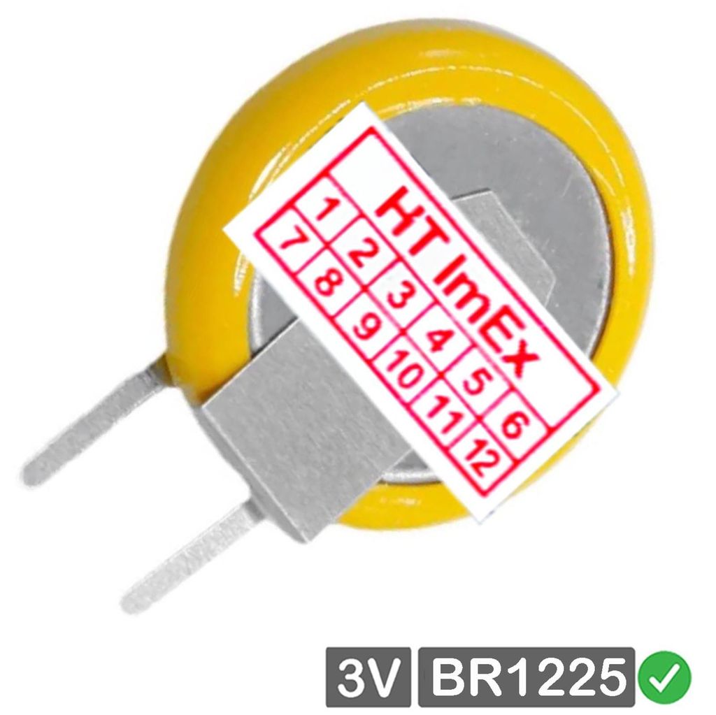 Kompatibel mit BR1225/VCN button cell 3V Batterie Akku 1225 CR1225 mit Lötfahne