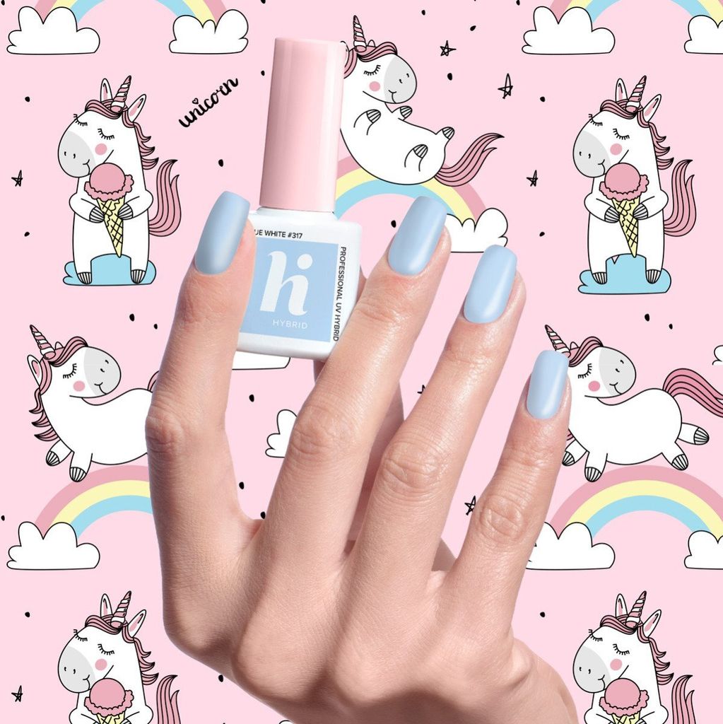 Hi Hybrid Unicorn Hybrid Nagellack Nr. 317 Blau Weiß 5ml