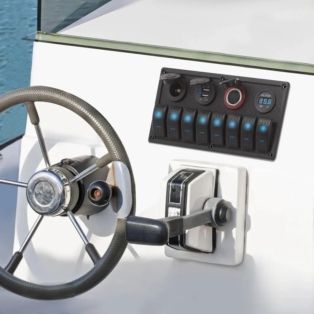 Tableau de commande électrique 8 boutons pour camping-car et bateau - 3