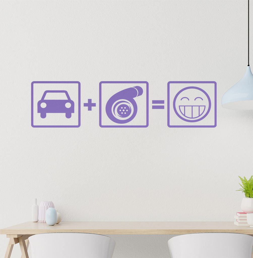 Turbo Boost Wandtattoo in 6 Größen - Wandaufkleber Wall Sticker - Dekoration, Küche, Wohnzimmer, Schlafzimmer, Badezimmer