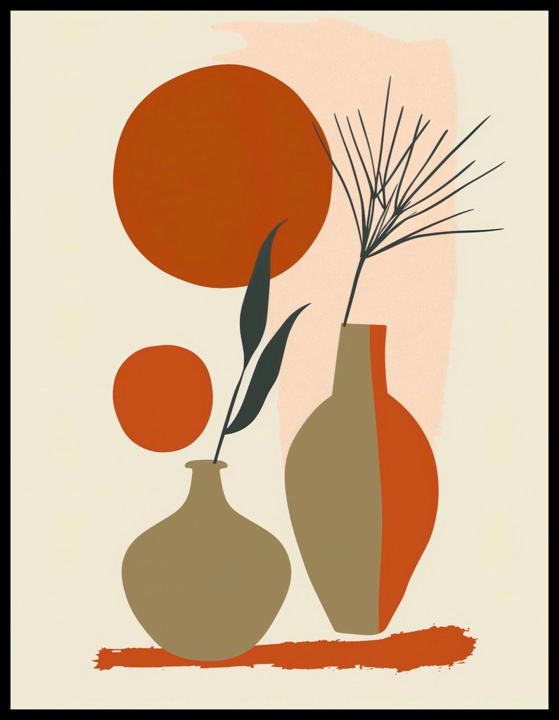 Plakat 50x65cm Vasen in Rot