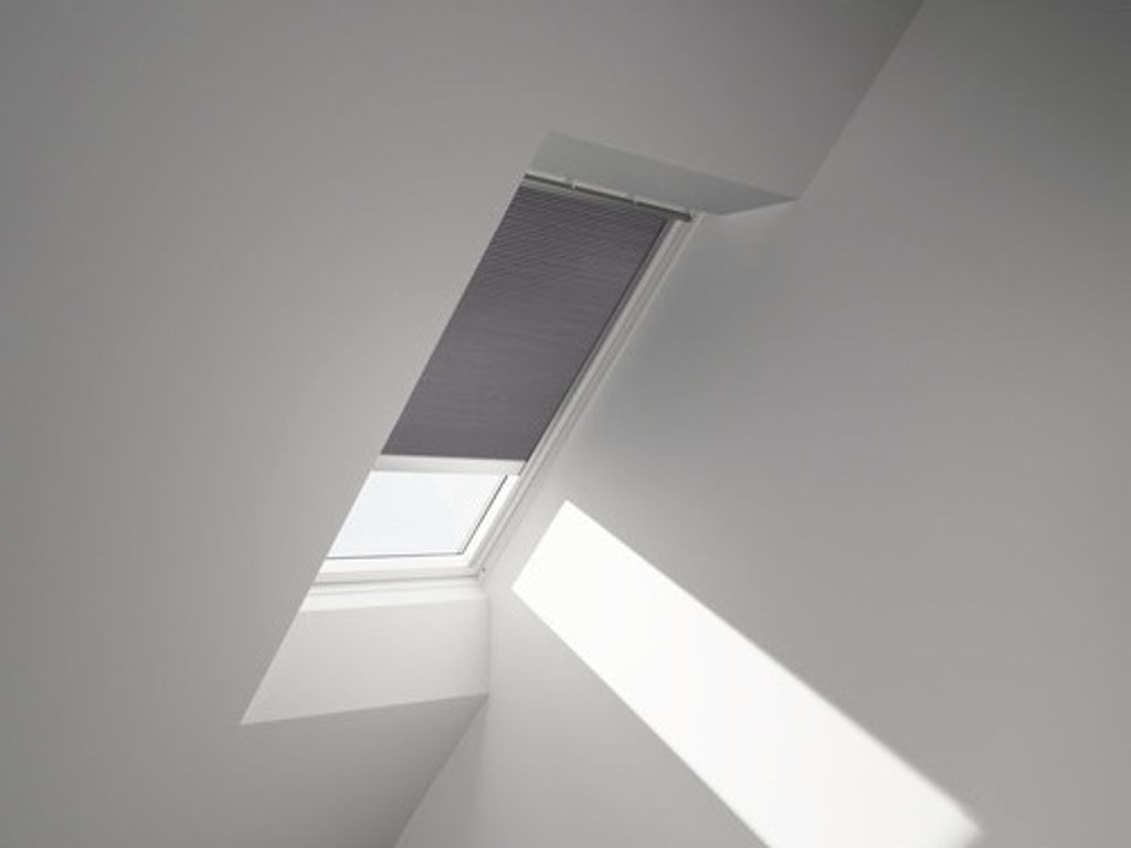 Velux Plissee-Faltstore solarbetrieben betongrau uniU04 Produktbild 