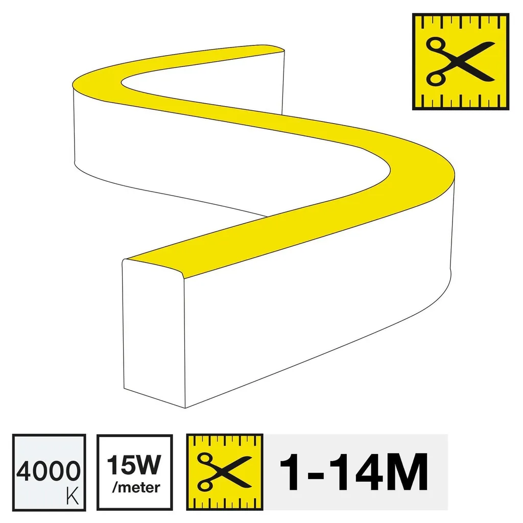 Ruban LED Néon Flexible Blanc Neutre 4000K IP67 Extérieur SLC SIDE