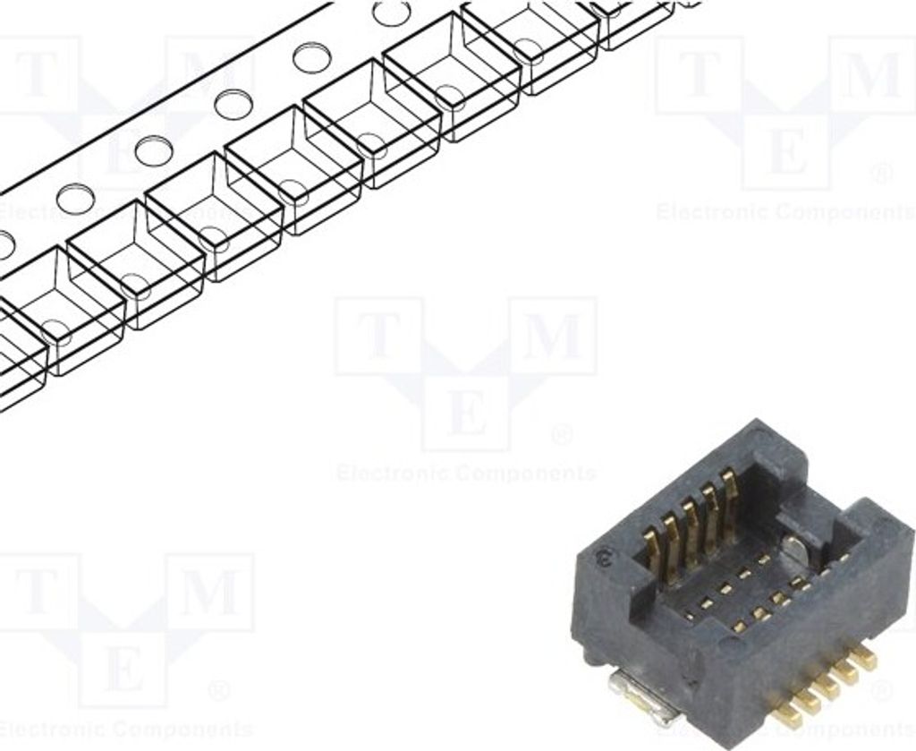 2x Steckverbinder: Platte-Platte H: 2,3mm PIN: 10 0,5mm -40÷125°C 10132797-011100