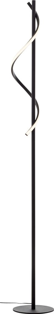 BRILLIANT schwarze LED Stehleuchte EUNICE |Stehlampe 150cm Höhe | 16W 1700 Lumen 4000 Kelvin | Metall/Kunststoff