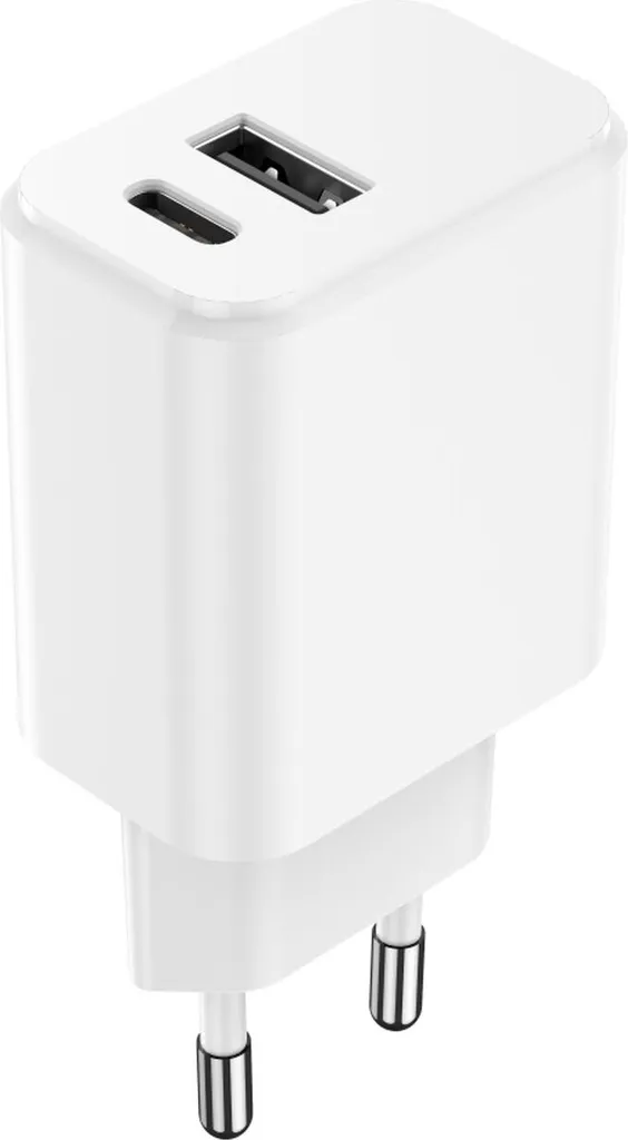 naXlife 3A Quick Charger 20W caricabatterie veloce caricatore del telefono cellulare PD+QC3.0 USB + USB Type-C compatibile con gli smartphone bianco
