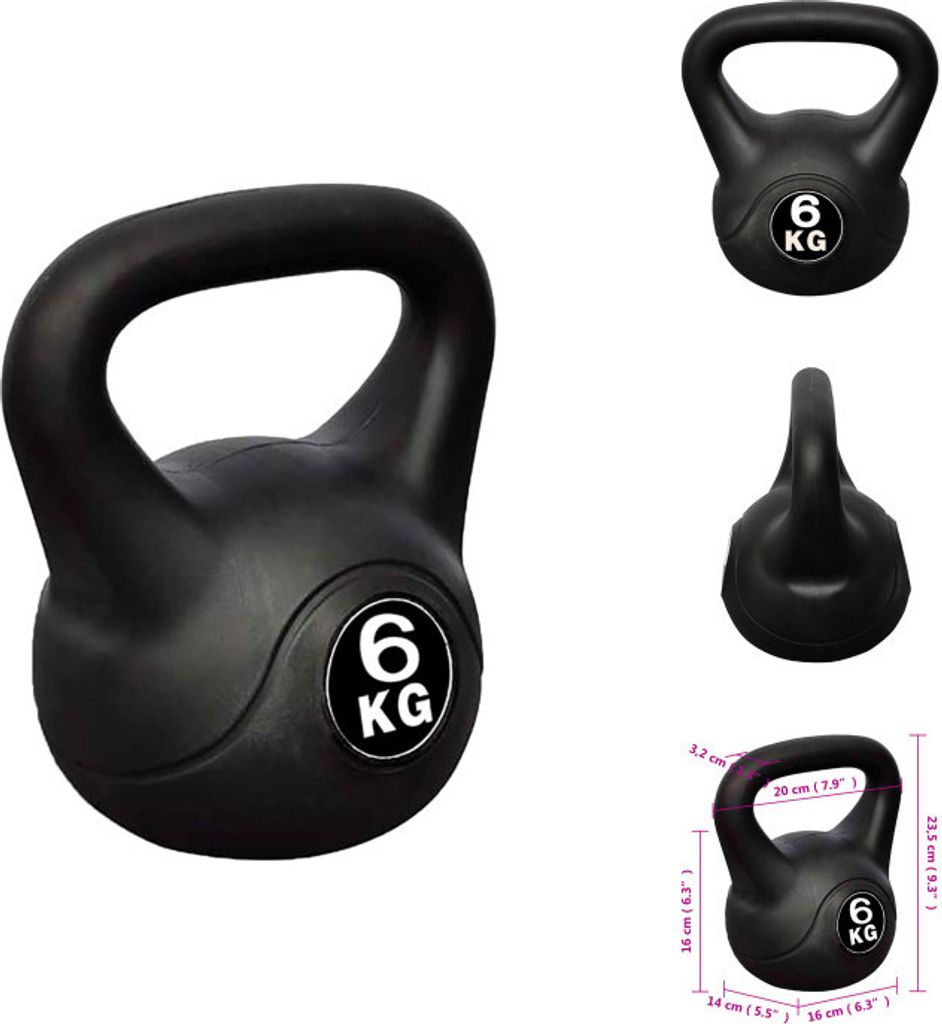 Kettlebell Kugelhantel Trainingshantel Gewicht 6KG - Hanteln & Gewichte
