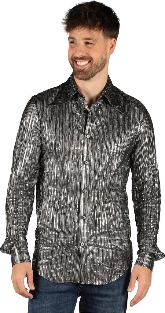 Disco Dancer Hemd silber Größe: M