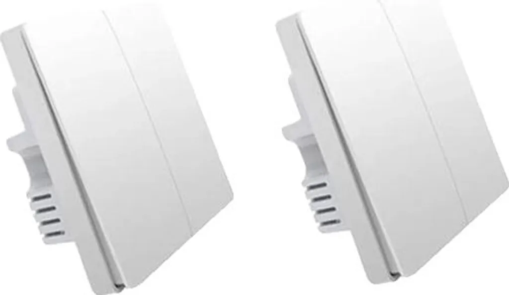 Interrupteur ZigBee sans fil neutre 2 voies pour éclairage connecté
