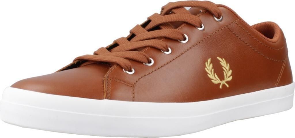 Fred Perry Baseline Leather Couleur Marron Image du produit 