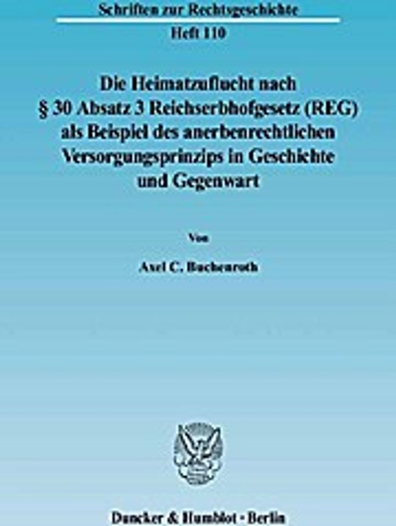 Buchenroth, A: Heimatzuflucht nach § 30 Absatz 3 Reichserbho