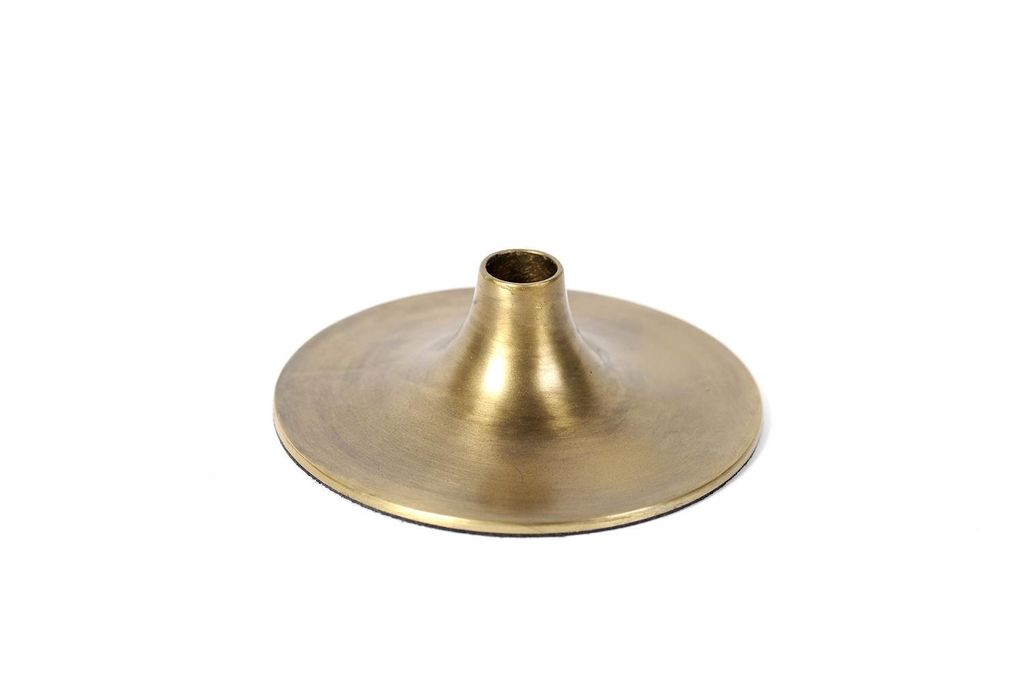 Rasteli Kerzenständer-Kerzenständer für Tischkerze Metall Gold-Kupfer D 15cm H 5cm