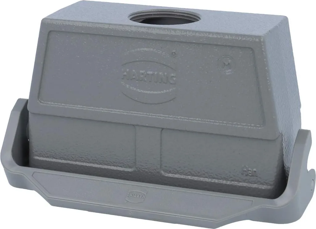 Boîtier HARTING Han 24B M32 Haut Droite - Bride Longi - IP65 - Métal
