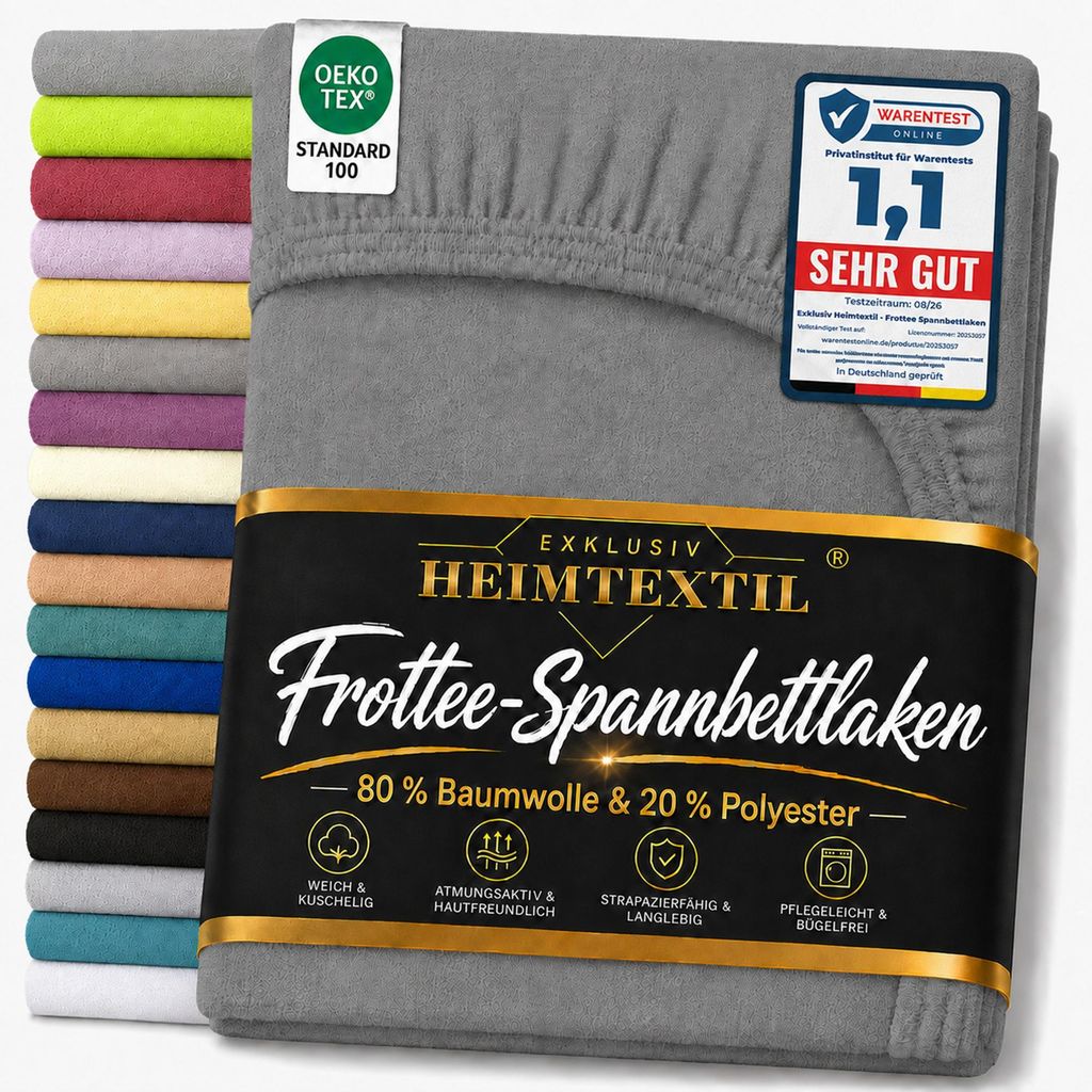 EXKLUSIV HEIMTEXTIL Frottee Spannbettlaken Rundumgummizug Produktbild 