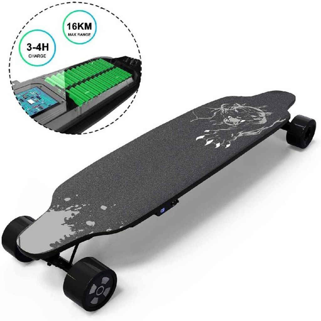 Elektro Skateboard 350W Motor elektrisches Longboard mit Fernbedienung 3 Farbe 