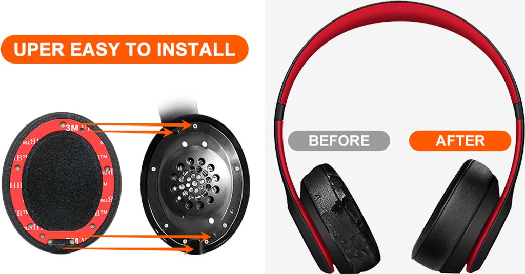 INF Náušníky pre Beats Studio 2.0 čierna Obrázok produktu 6