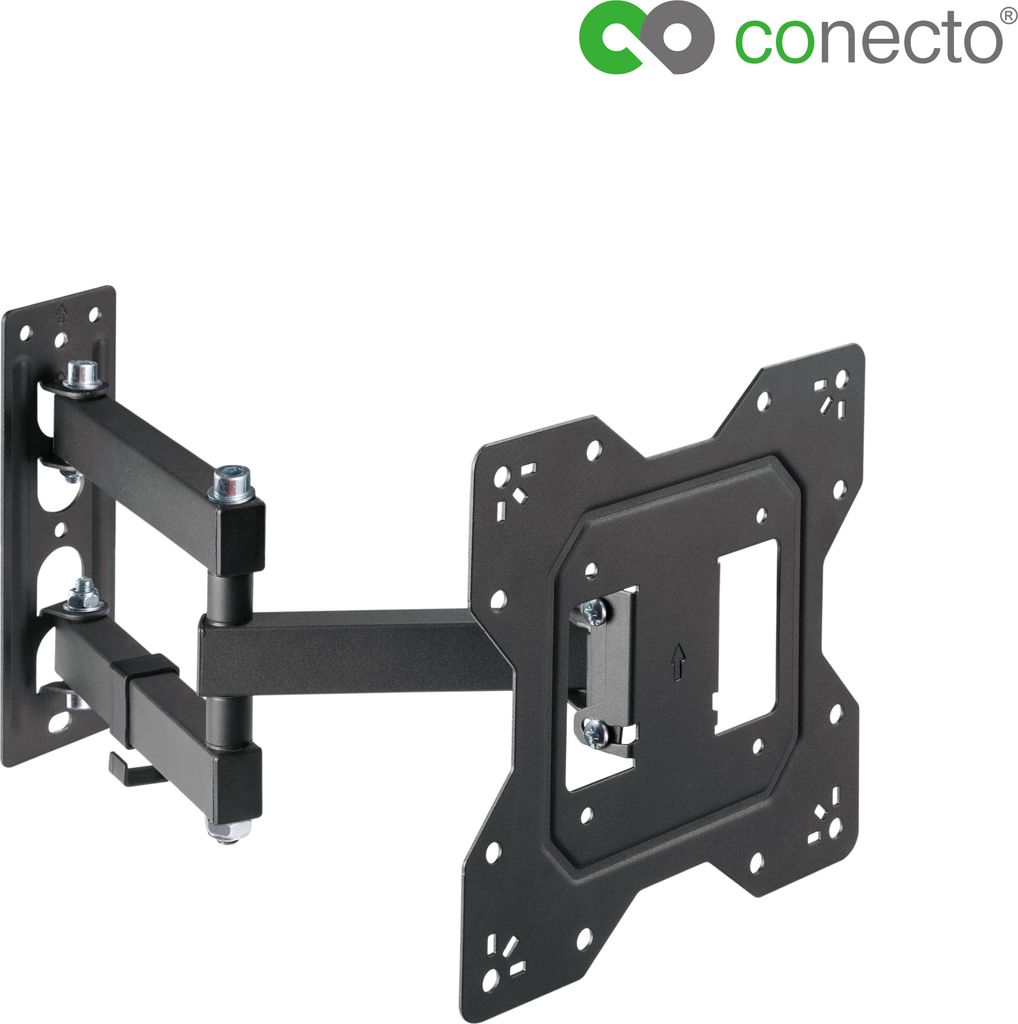 conecto TV Wandhalterung mit Gelenkarm, flexibel neig- und schwenkbare Universalhalterung, max. VESA 200x200 mm, für 23-43 Zoll Flach- und Curved-...