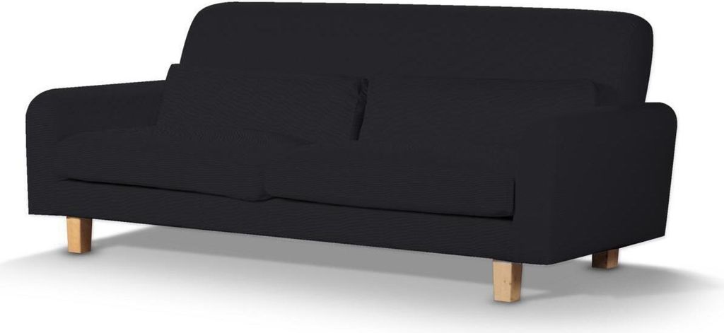 Dekoria Bezug für Sofa Nikkala, schwarz, Nikkala Sofabezug kurz