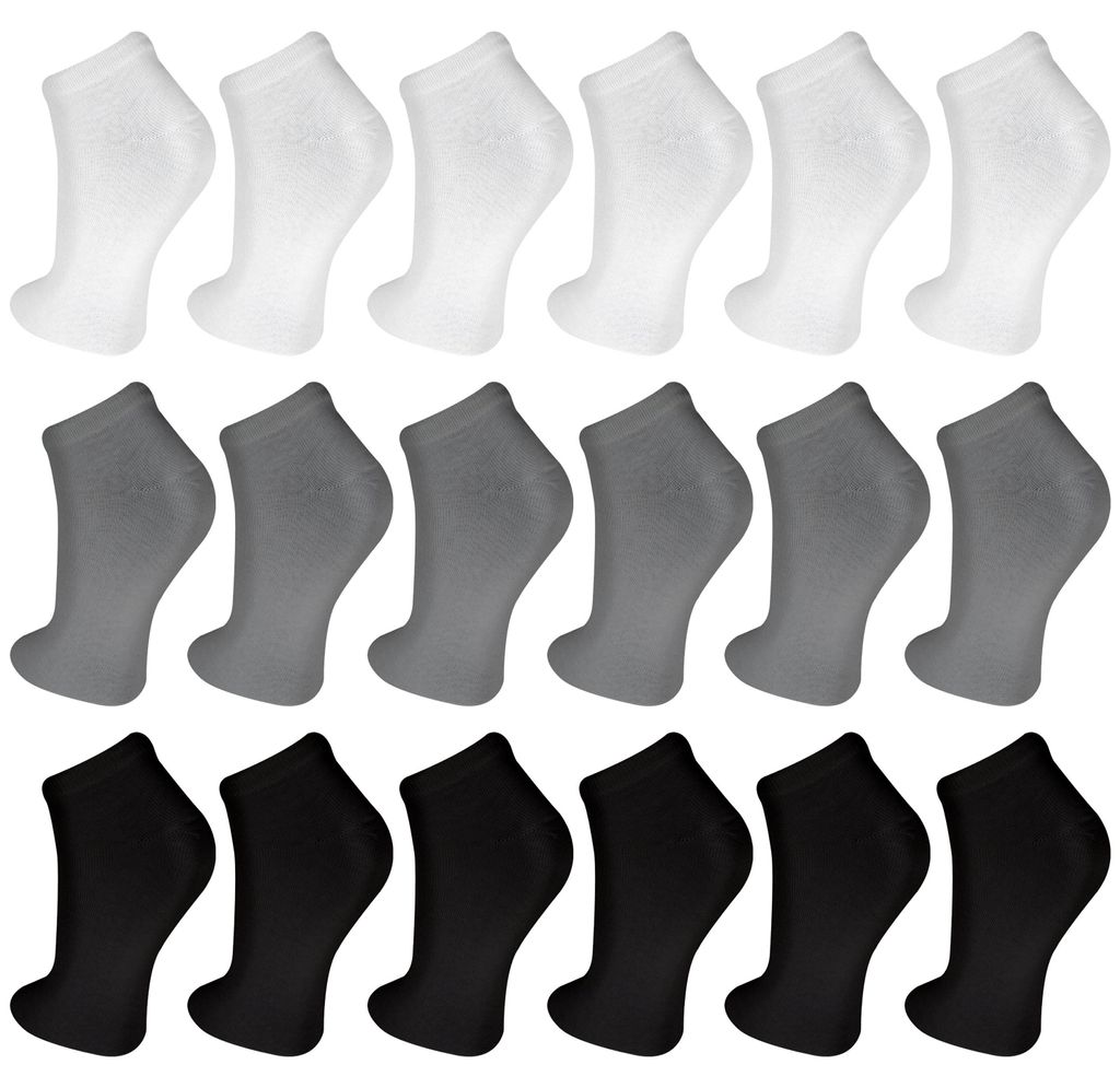 TEXEMP Sneaker Socken Herren Damen 12 - 36 Paar Baumwolle Produktbild 