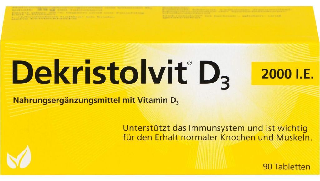 Comprimés Dekristolvit D3 2000 I.E. soutient le système Image du produit 