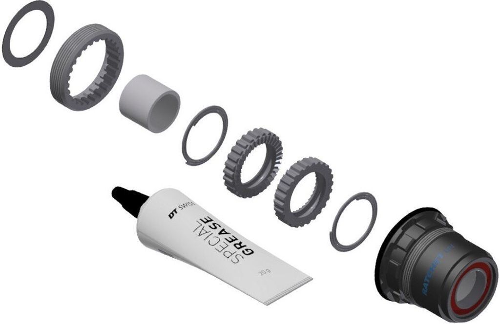 DT Swiss Umrüstkit HR-Nabe Stahl, 3 Pawl in Ratchet LN, Sram XD,36T, schwarz (1 Set)