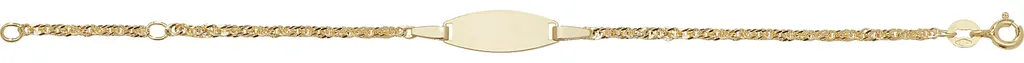 Bracelet Fille Or Jaune 375/1000 - 18cm x 2mm - Modèle TRS3790 Chic