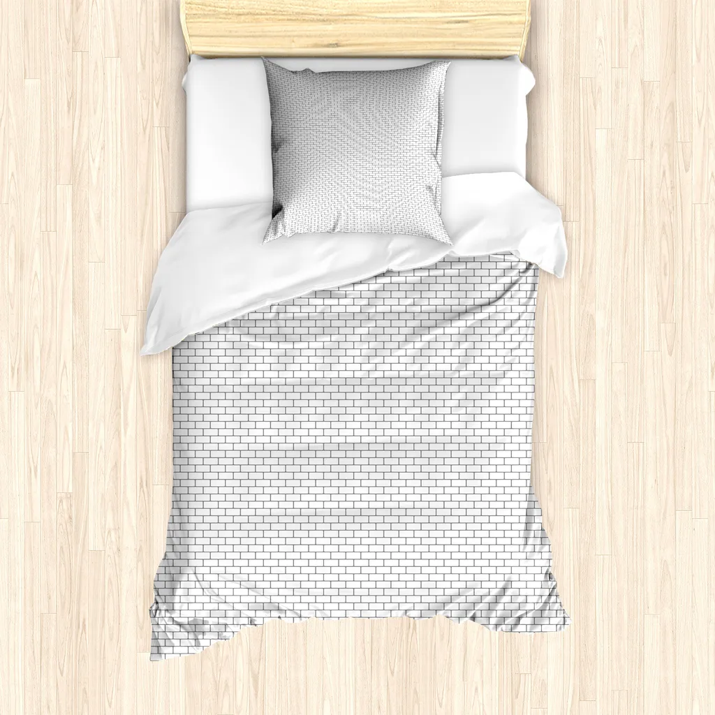 ABAKUHAUS Set Copripiumino Antiacaro Singolo 135x200 cm Grigio