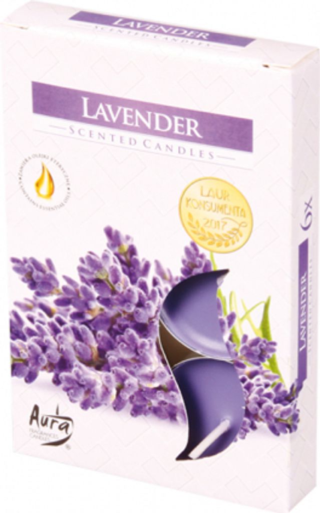 LAVENDEL Duftteekerze 6 Stk