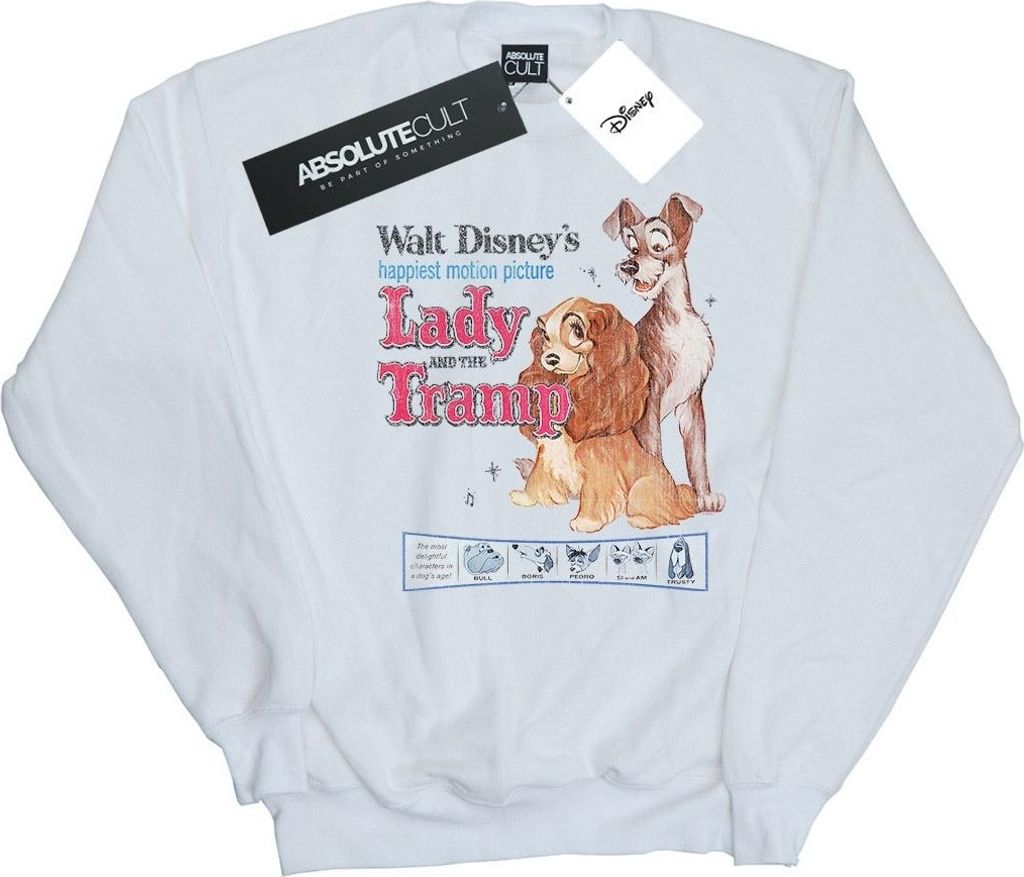 Disney - "Lady And The Tramp" Sweatshirt für Herren BI18280 (L) (Weiß)