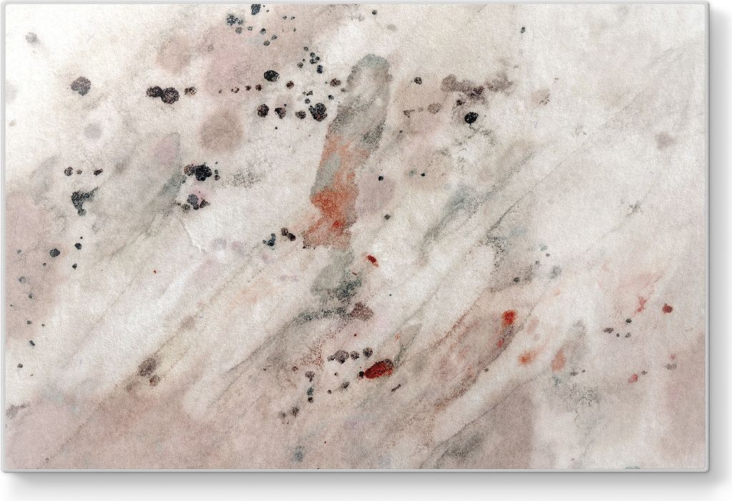 DEQORI Schneidebrett Glas 30x20 cm 'Sanfte Aquarellmystik' Schneideplatte Servierplatte