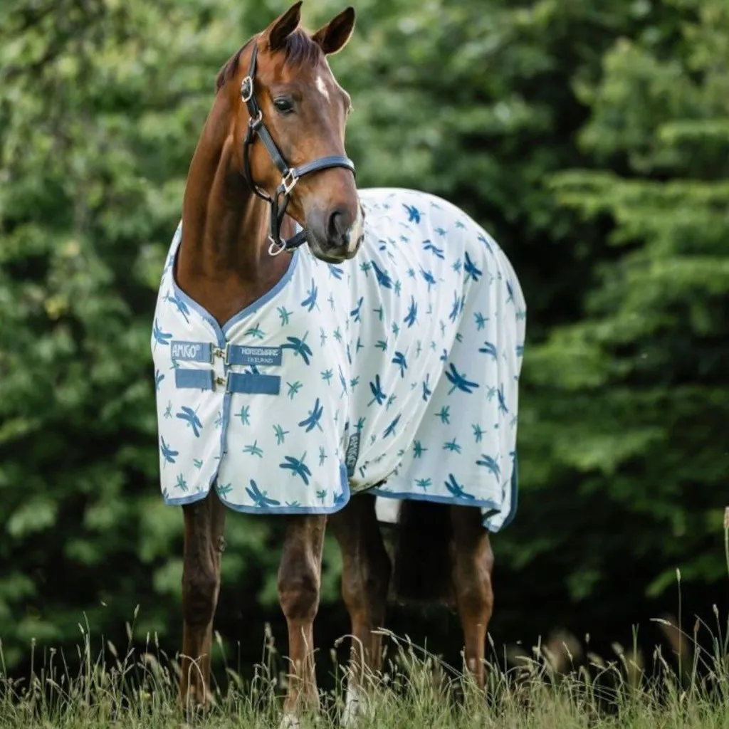 Couverture anti-mouches intégrée Horseware Amigo pour cheval en maille - 2
