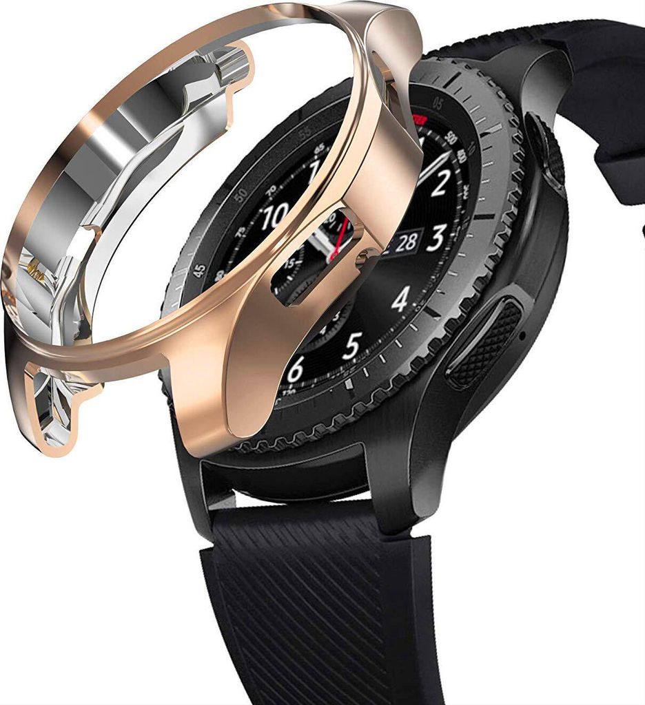 Bakeey Plating Scratch Resistant TPU Uhrenbezug für Getriebe S3 / für Samsung Galaxy Watch 42mm / 46mm - 46mm Rose Gold