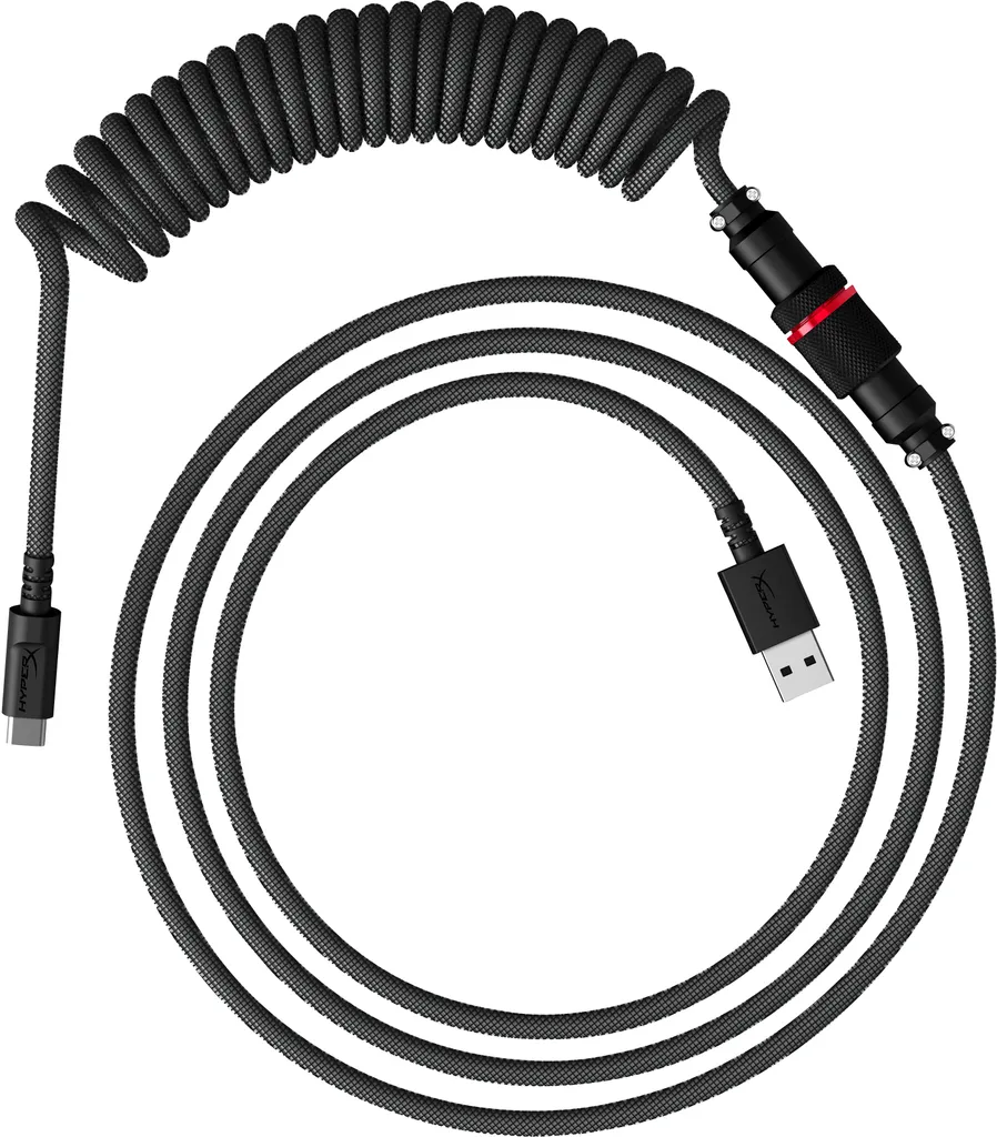 Fini les Câbles Emmêlés avec le HyperX 6J679AA USB-C Coiled Cable Gris