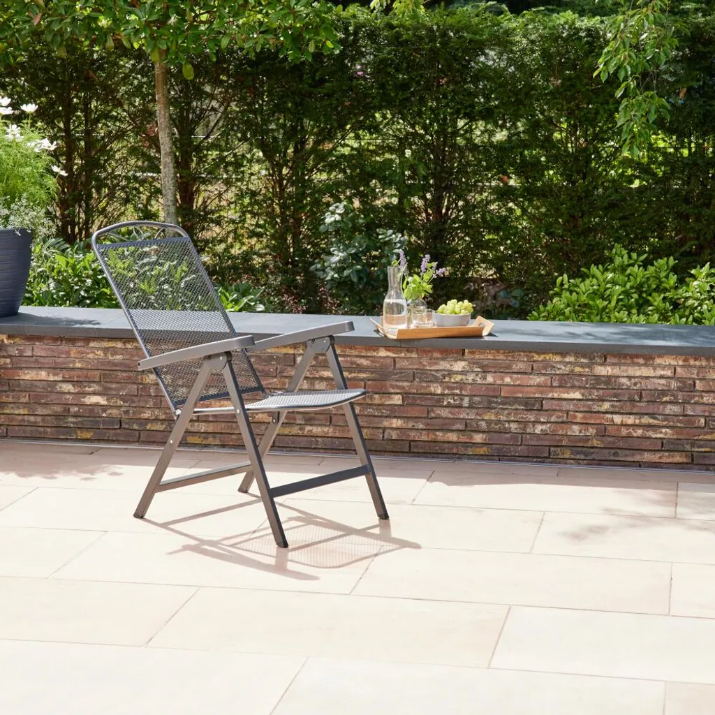 Fauteuil pliant Elda SIENA GARDEN anthracite mat en acier robuste 1pc - 15