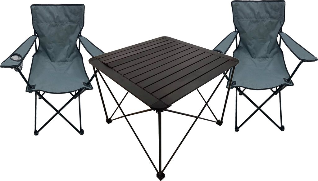 3er Campingmöbel Set Campingtisch Campingstuhl Regiestuhl Anglerstuhl