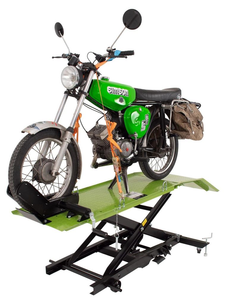 Motorradhebebühne hydraulisch 360 kg Breite 50 cm kleiner Produktbild 
