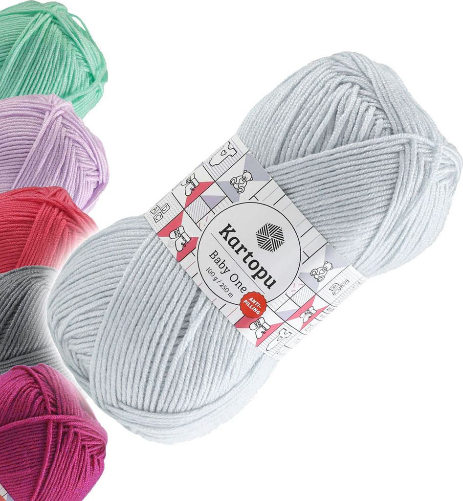 100g Strickgarn Kartopu BABY ONE Antipilling Babywolle Produktbild 