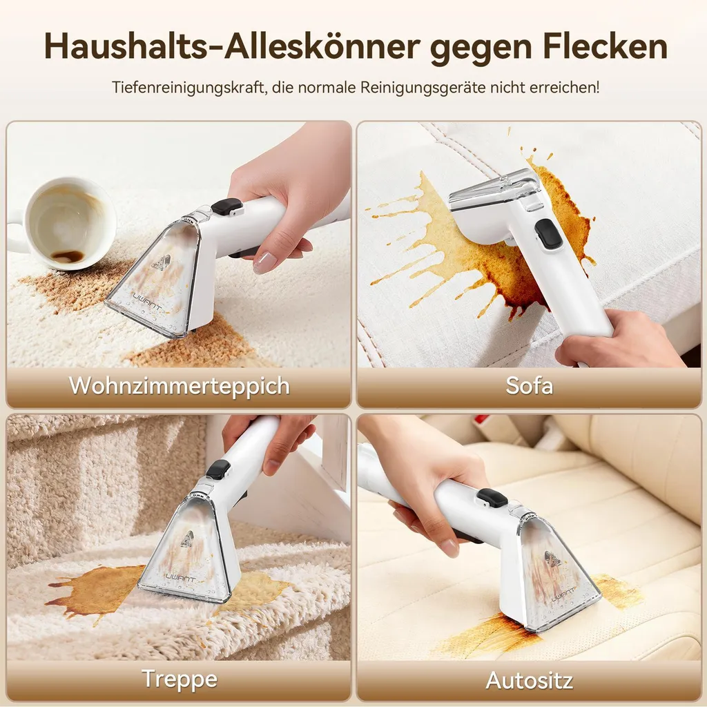 Uwant Y100 Aspirateur eau et poussière 18000 PA pour tapis et canapé