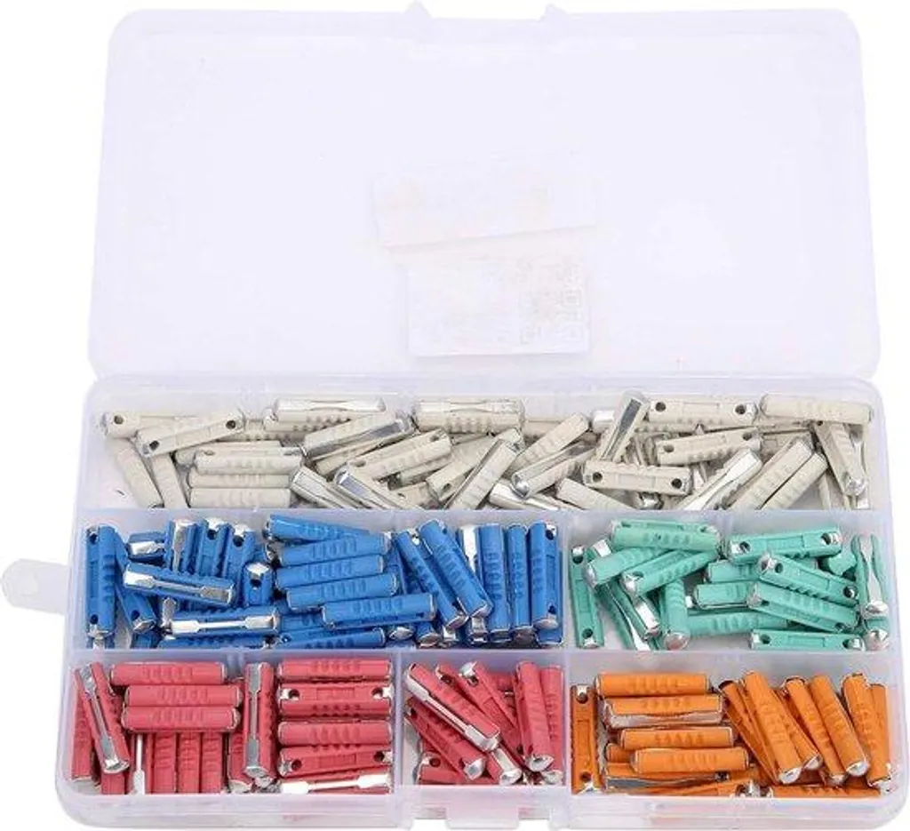 Fusibles Auto Anciens 5A à 25A - Kit de 200 Pièces Torpedo Multicolores