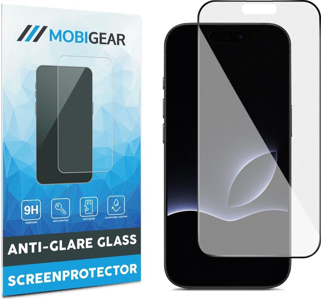 Mobigear Premium iPhone 17 Pro Max Panzerglas Gehärtetes Glas Displayschutz Anti-Glare - Hüllenfreundlich - Schwarz