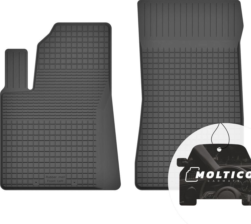 Vorne Gummimatten mit Rand Auto Fußmatten Gummi Automatten Passgenau 2-teilig Set - passend für Ford KA II 2008-2016