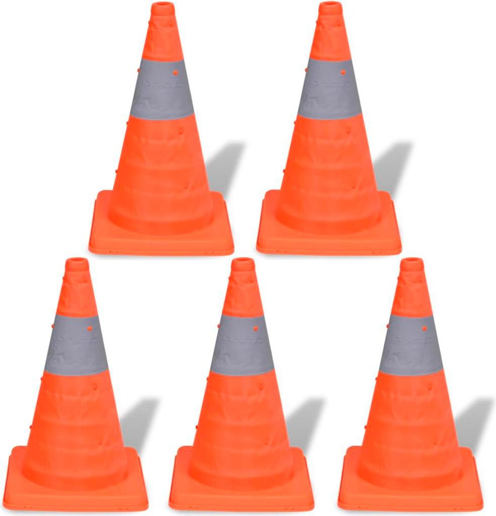 vidaXL 5 Pylone Verkehrsleitkegel 42 cm