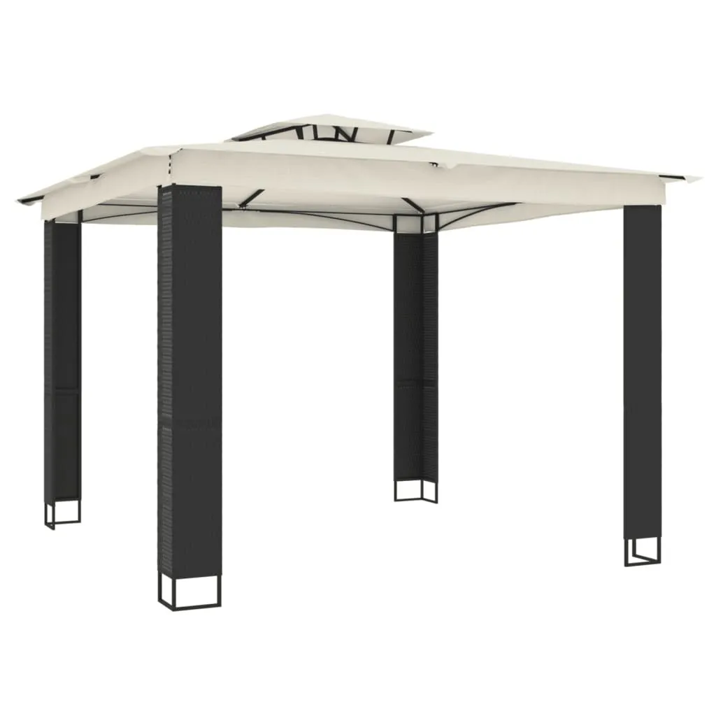 Abri de jardin crème 2,94x2,94 m idéal pour terrasse et réception