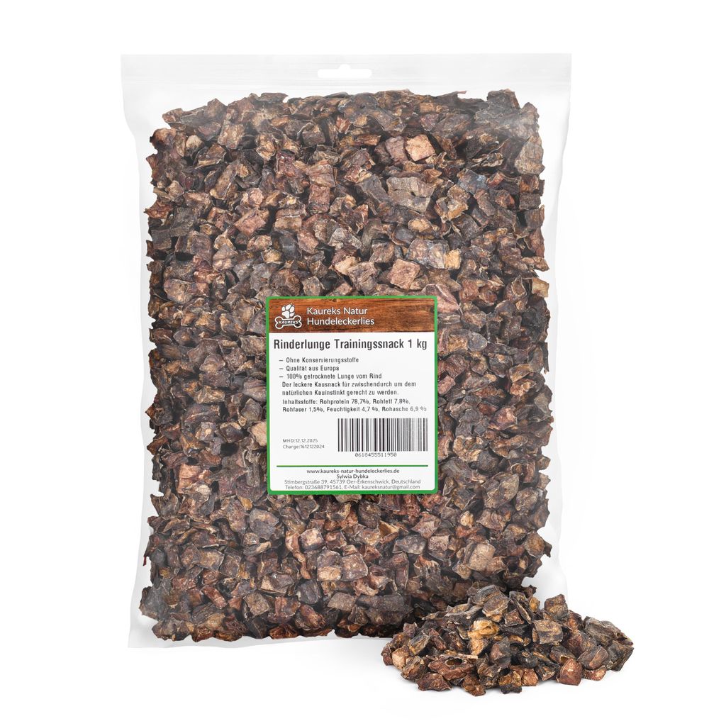 Kaureks Natur Hundeleckerlies, Rinderlunge Trainingssnack Produktbild 