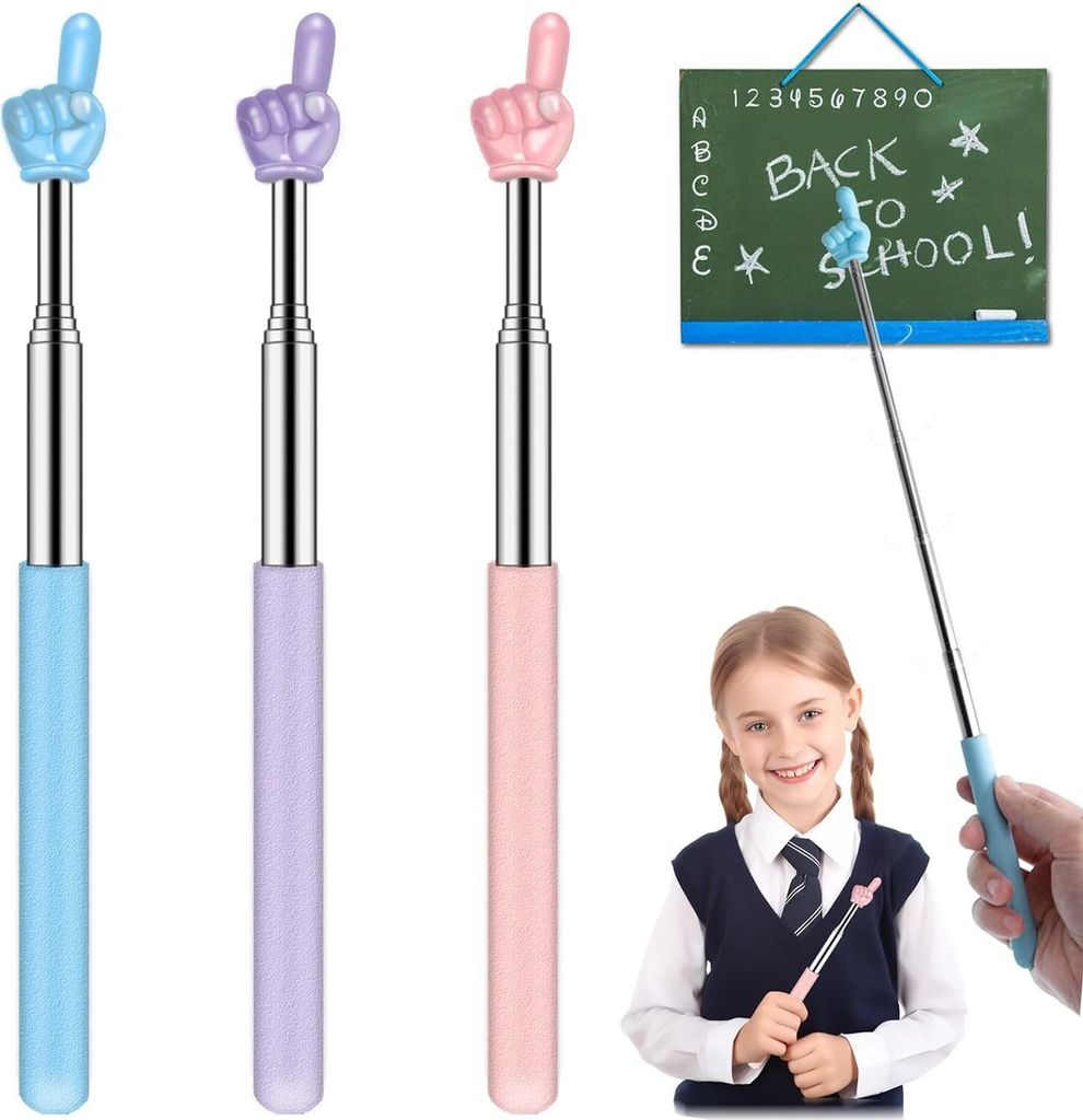 Einziehbarer Lehrer-Zeigestab zum Lesen im Klassenzimmer, Produktbild 
